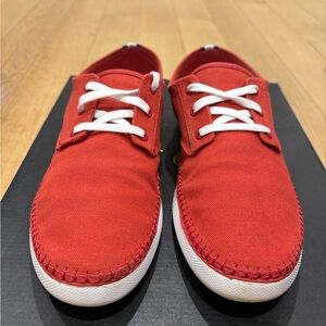 Red Canvas Men's Shoes